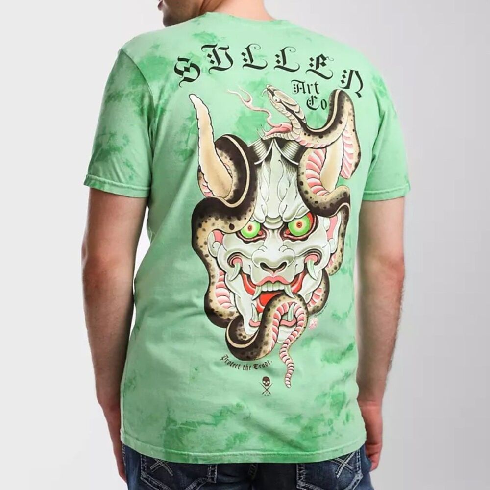SULLEN ART CO Men's Green Graphic T-Shirt size large LIMITED EDITION